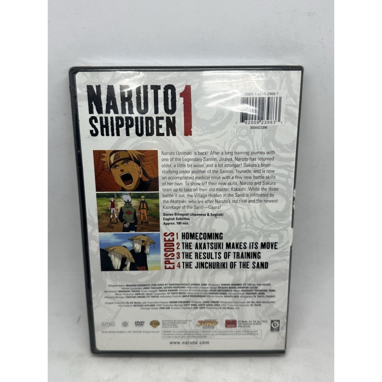 Naruto Shippuden Vol. 1 Original & Uncut DVD (2007) Anime Viz Media Ninja Sasuke - thriftgoblin