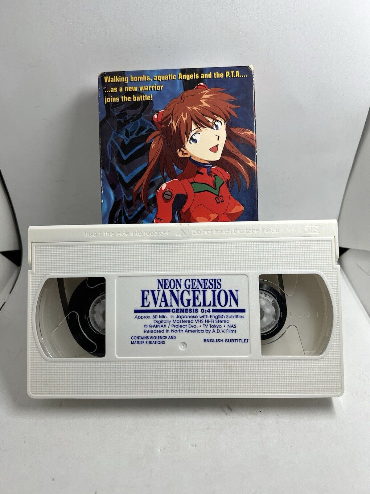 Neon Genesis Evangelion 0:4 (VHS 1996, Japanese, English Subbed) Anime ADV Films - thriftgoblin