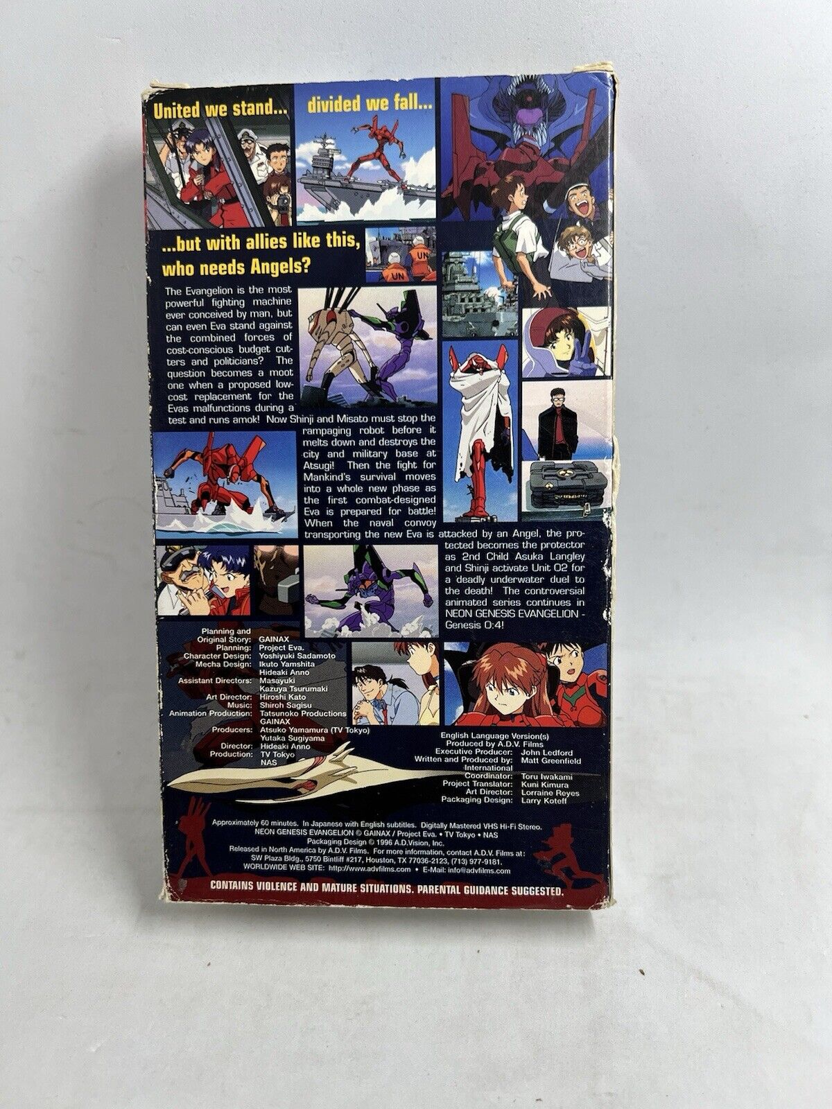 Neon Genesis Evangelion 0:4 (VHS 1996, Japanese, English Subbed) Anime ADV Films - thriftgoblin