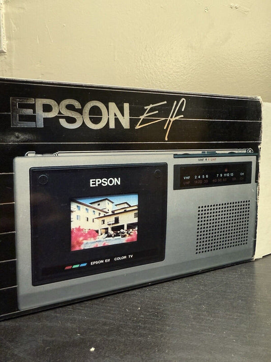 NEW Vintage Epson Elf ET - 10 LCD Portable Color TV Batt Operated Power Adapter - thriftgoblin