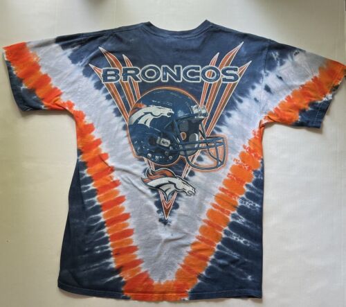 NFL Denver Broncos Tie Dye Shirt Sz L Colorado Mile High Stadium Russell Wilson - thriftgoblin