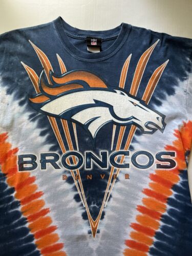 NFL Denver Broncos Tie Dye Shirt Sz L Colorado Mile High Stadium Russell Wilson - thriftgoblin