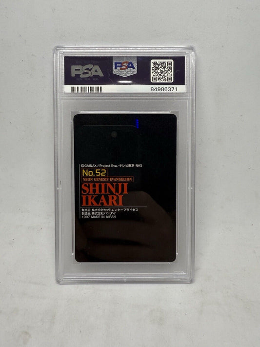 NGE Evangelion Carddass 2 052 Shinji Ikari 52 1997 Prism Japanese PSA 7 Card NM - thriftgoblin