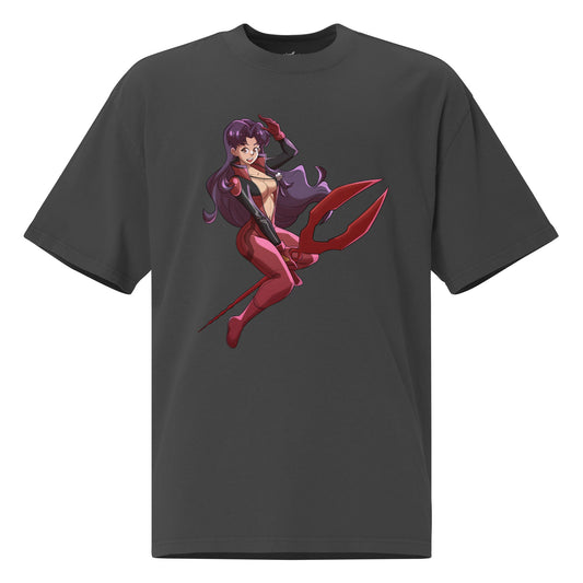 NGE Misato Katsuragi Waifu Mommy Spear of Longinus Rider Pin - Up Men's T-Shirt - thriftgoblinApparel