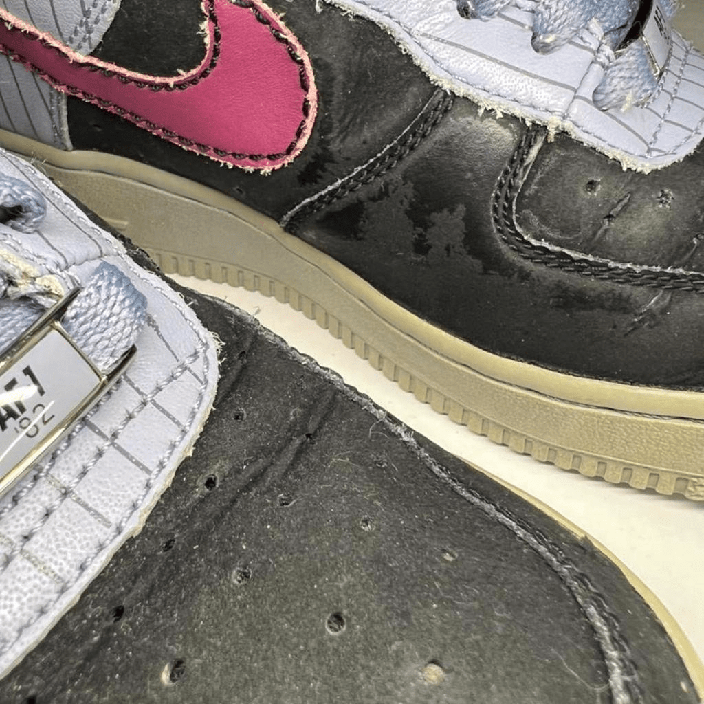 Nike Af1 Air Force 1 Shoes Black Blue - thriftgoblin