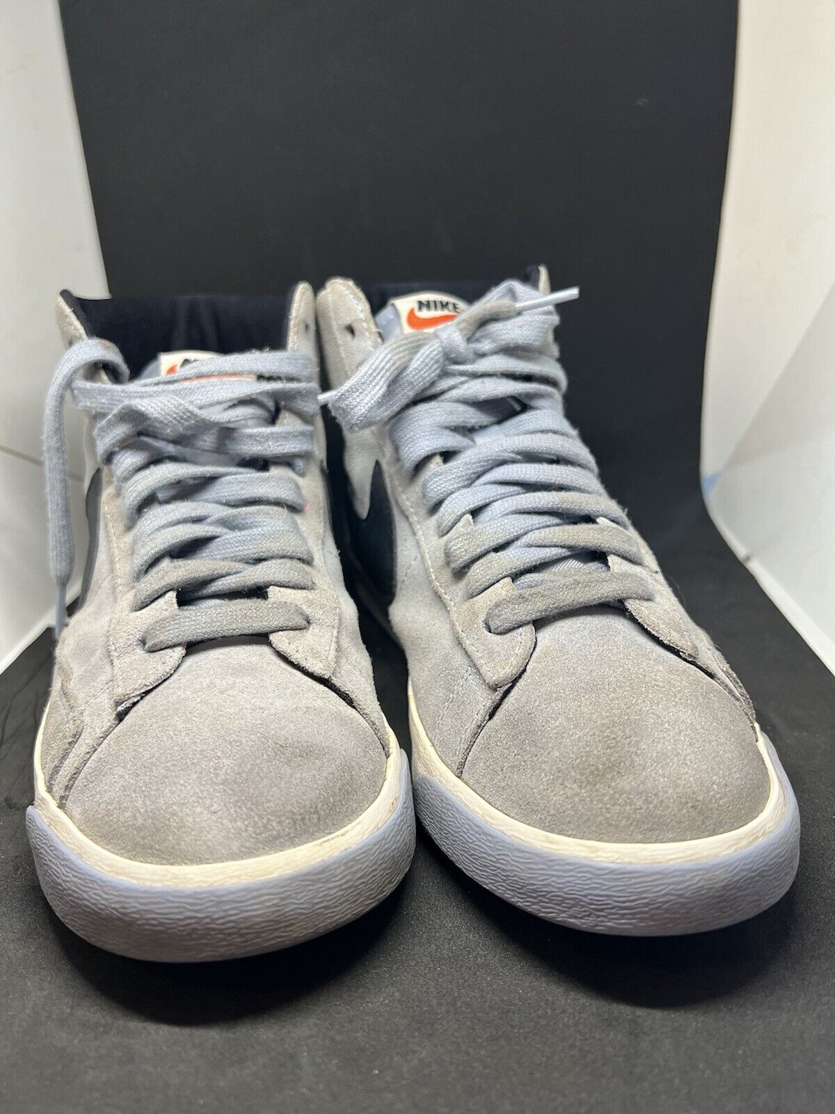 Nike SB Blazer Suede Baby Blue Gray High Size Womens Sneaker HiTop - thriftgoblin
