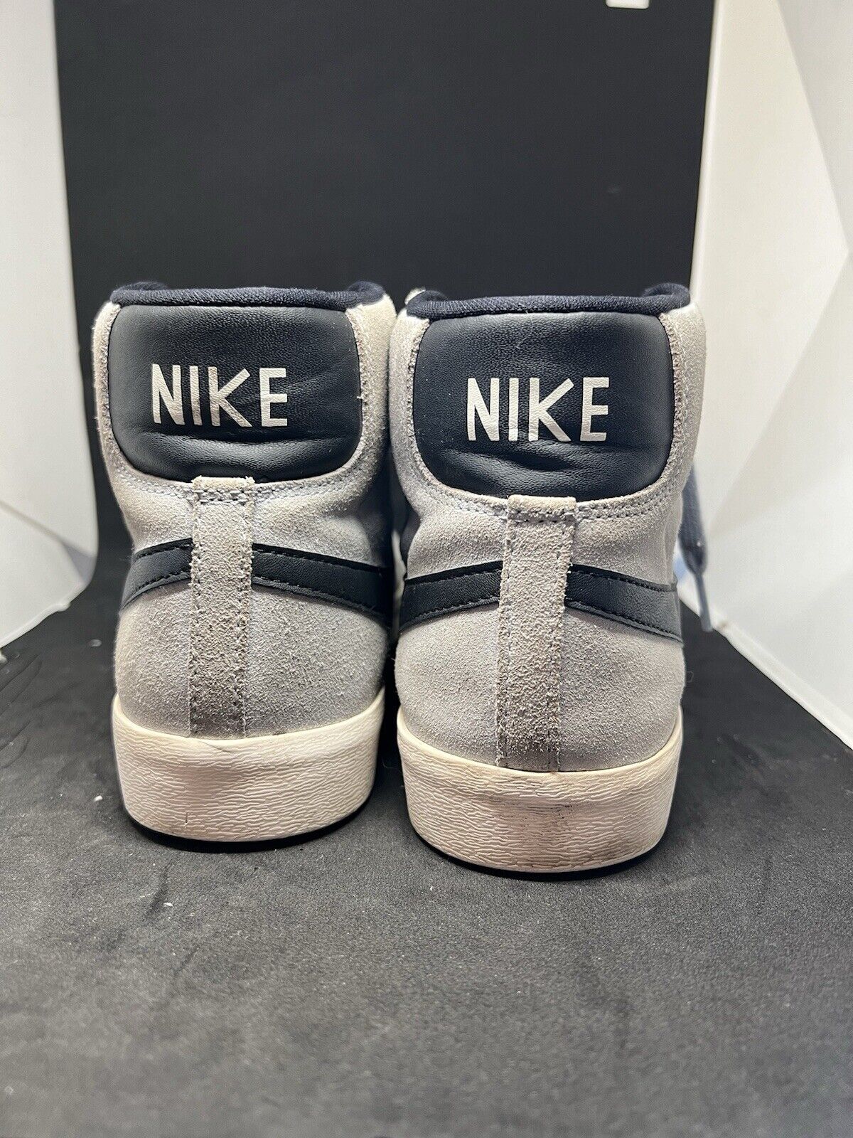 Nike SB Blazer Suede Baby Blue Gray High Size Womens Sneaker HiTop - thriftgoblin