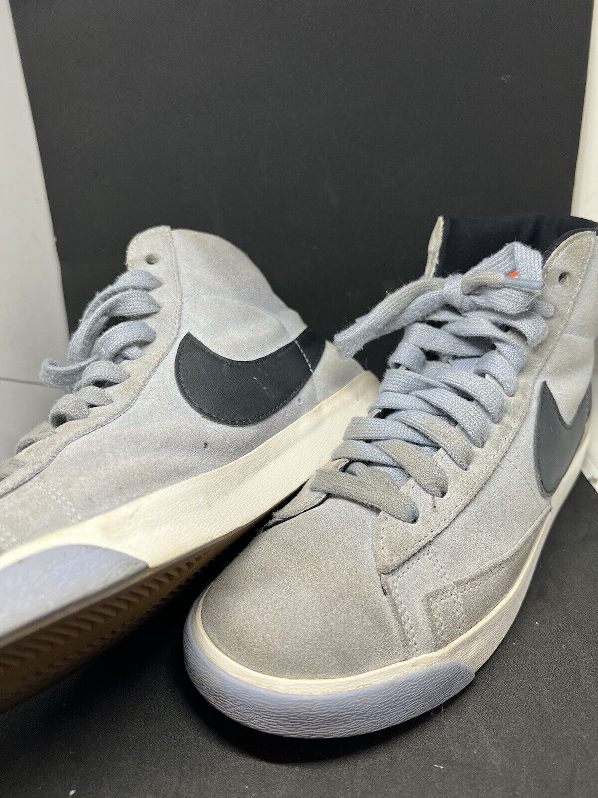 Nike SB Blazer Suede Baby Blue Gray High Size Womens Sneaker HiTop - thriftgoblin