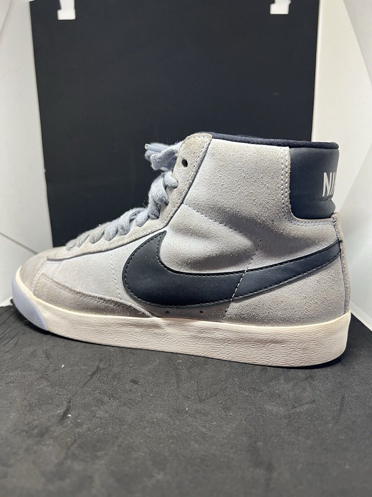 Nike SB Blazer Suede Baby Blue Gray High Size Womens Sneaker HiTop - thriftgoblin