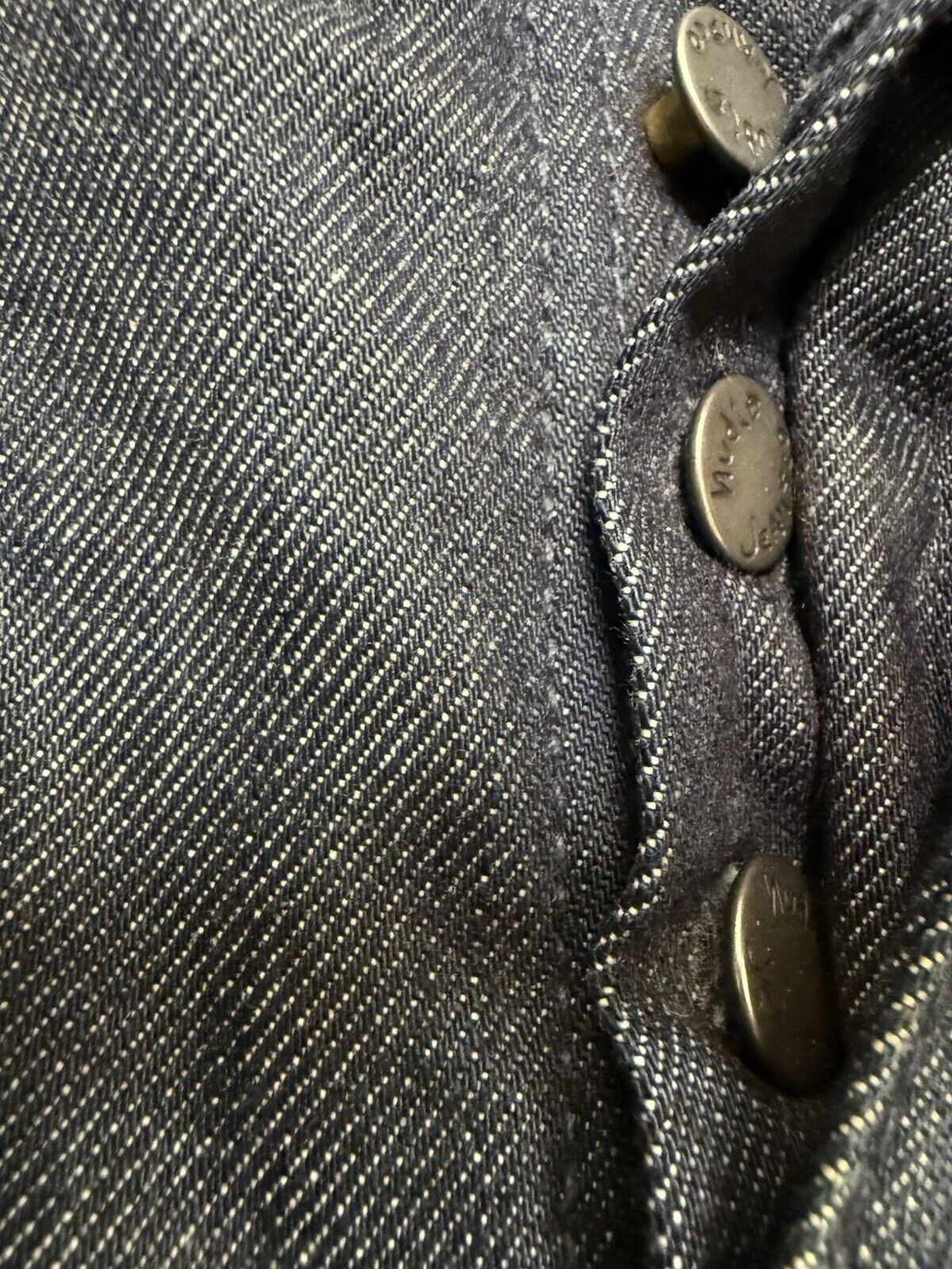 NUDIE Jeans GRIM TIM Men's Jeans W32 L34 Slim Fit Tapered Organic Dry Navy Dips - thriftgoblin