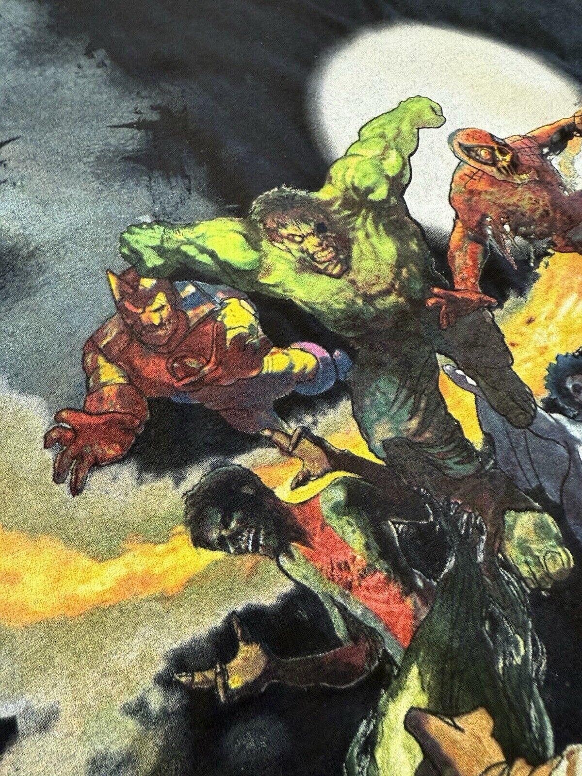 NWT 2007 MAD ENGINE Marvel Zombie Avengers Shirt MENS Zombie Superhero Crewneck - thriftgoblin
