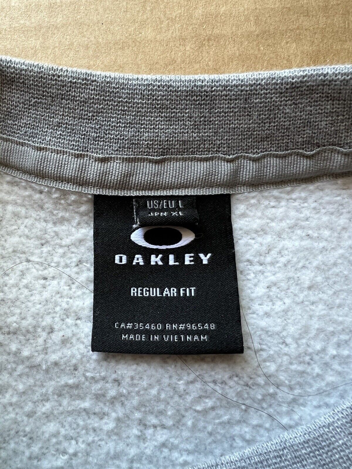 Oakley Mens Gray Pullover Long Sleeve Sweatshirt Sweater Large Jersey White Logo - thriftgoblin