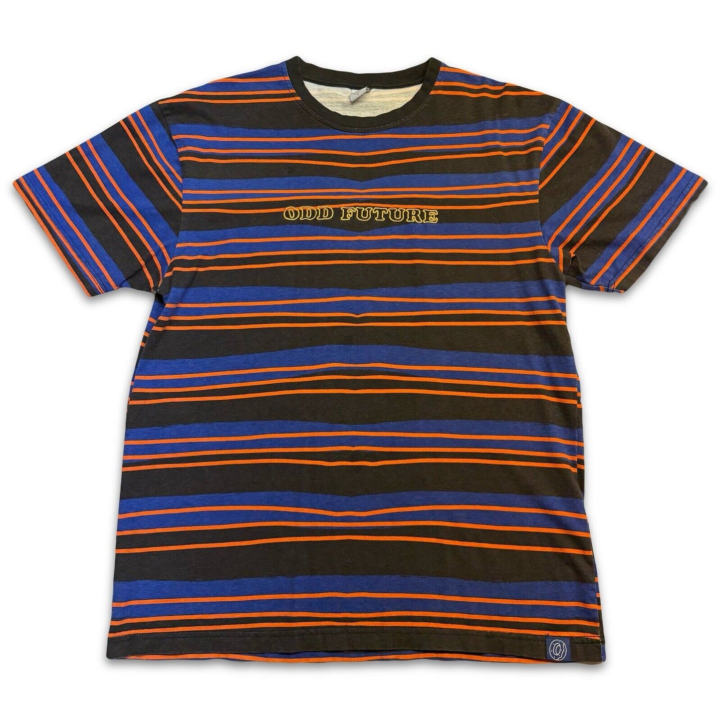 Odd Future OFWGKTA Hip - Hop Rap Music Embroidered Purple Black Striped L T-Shirt - thriftgoblin
