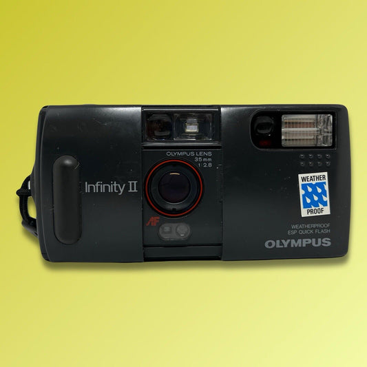 Olympus Infinity II Camera, 35mm, 1:2.8, Weather Proof, Clean, With Manual
