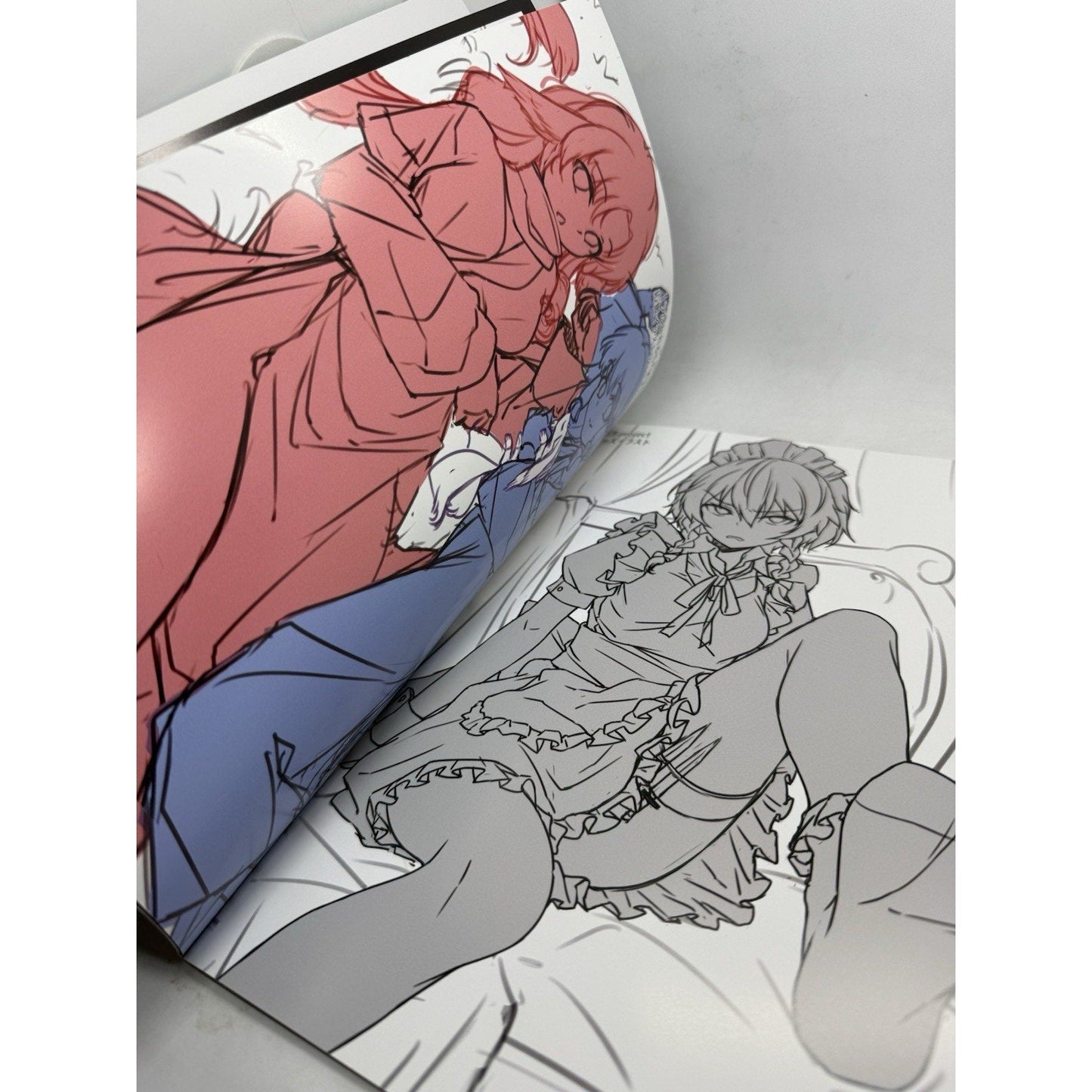 Oshigoto Illustration Rough Book by 40hara | 2022 Anime Machine Doujin Art Japan - thriftgoblin