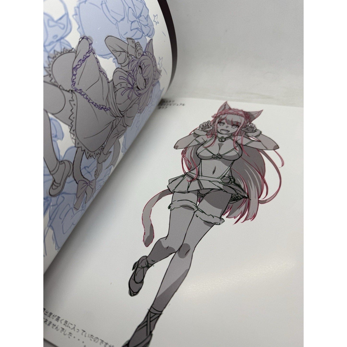 Oshigoto Illustration Rough Book by 40hara | 2022 Anime Machine Doujin Art Japan - thriftgoblin