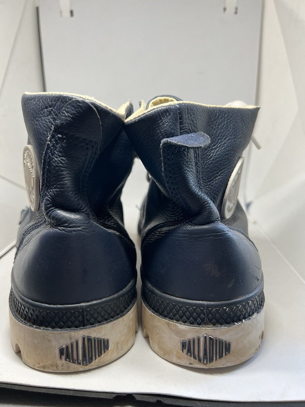 PALLADIUM Work Hi - Top 72901419 Boots Leather Streetwear Blue Sz 11.5 Mens Shoe - thriftgoblin