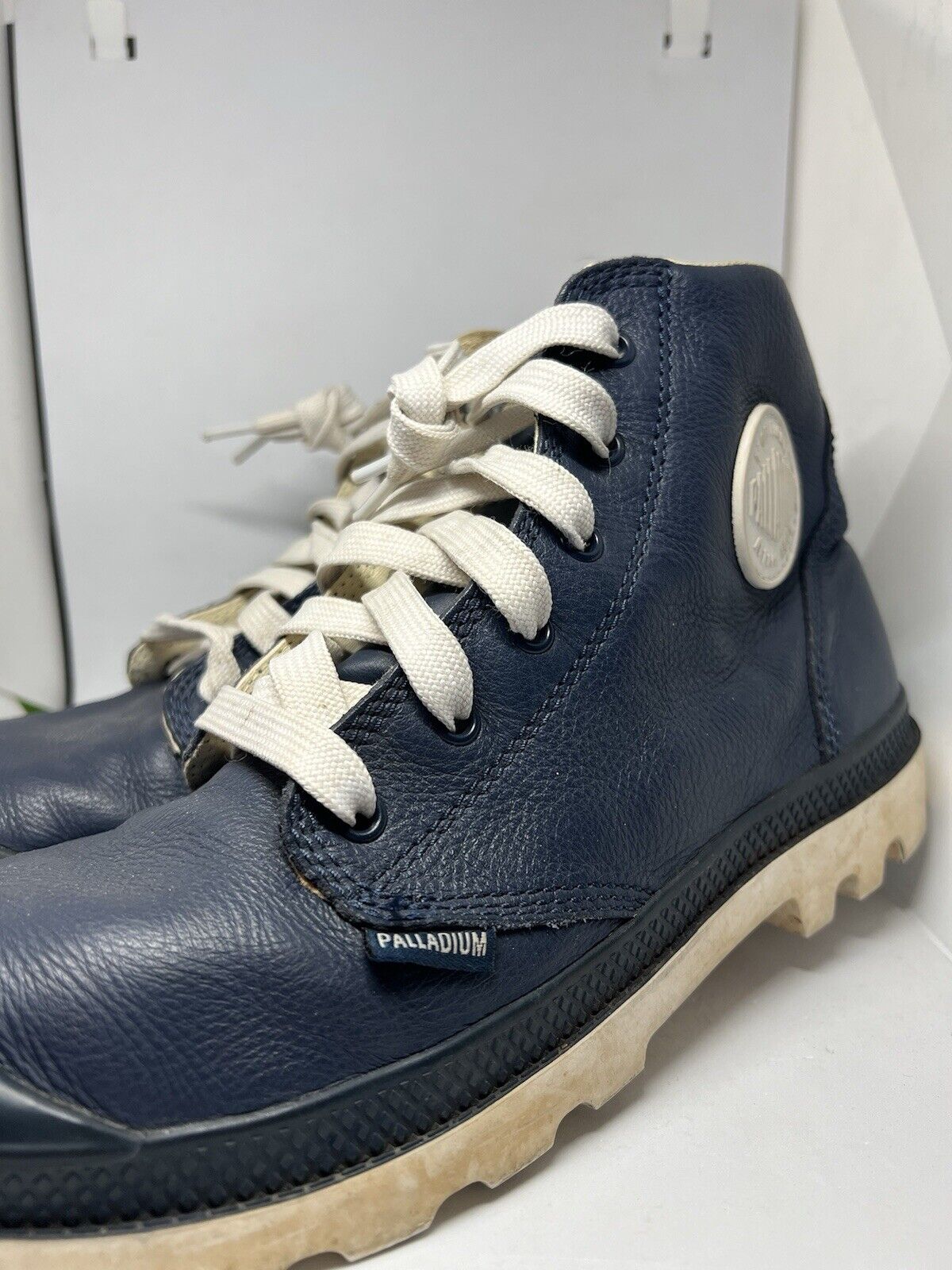 PALLADIUM Work Hi - Top 72901419 Boots Leather Streetwear Blue Sz 11.5 Mens Shoe - thriftgoblin