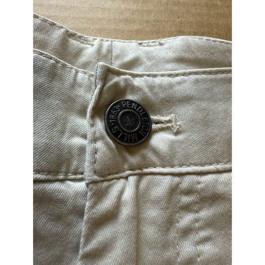 Pendleton Beige Straight Leg Mid - Rise Pants Womens Casual Flat Front Size 6 - thriftgoblin