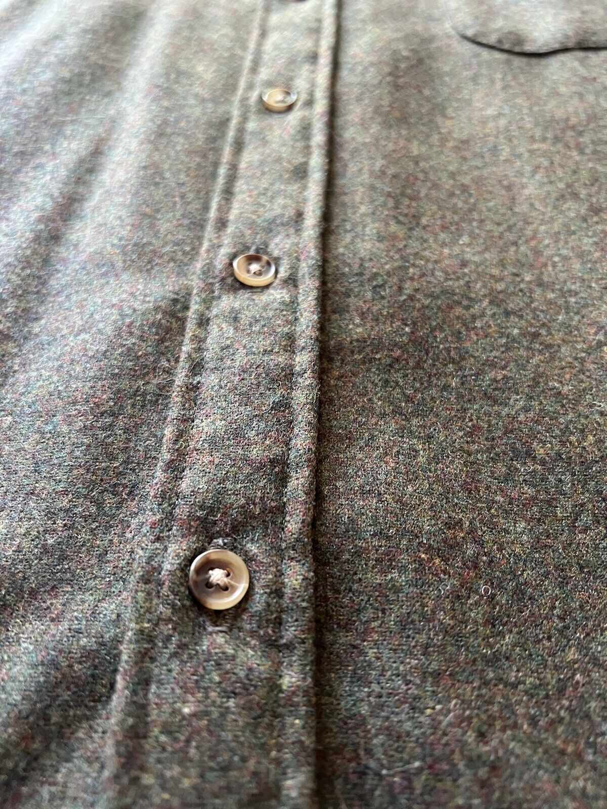 Pendleton Lodge Shirt Solid Men’s Medium Washable Wool Mexico Green Forest Clean - thriftgoblin
