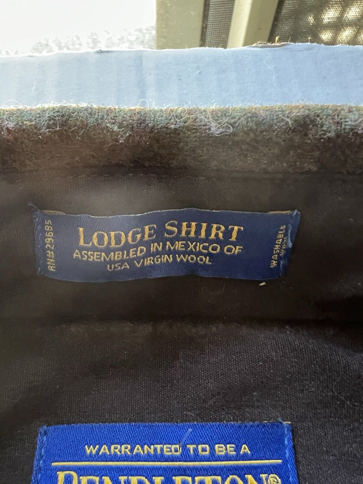 Pendleton Lodge Shirt Solid Men’s Medium Washable Wool Mexico Green Forest Clean - thriftgoblin