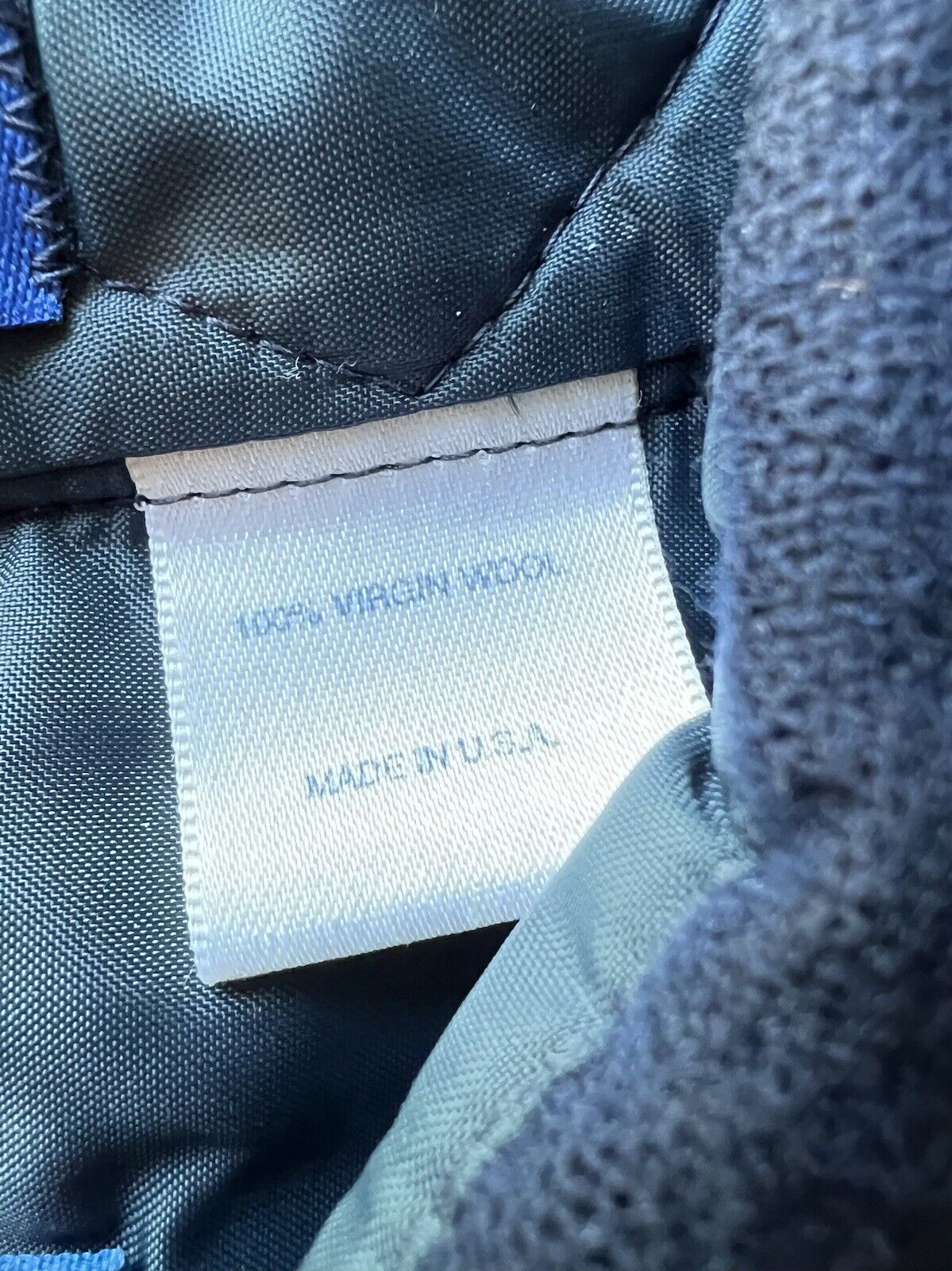 Pendleton Outdoorsman Longlseeve Button Up Shirt Blue Virgin Wool USA Flannel L - thriftgoblin
