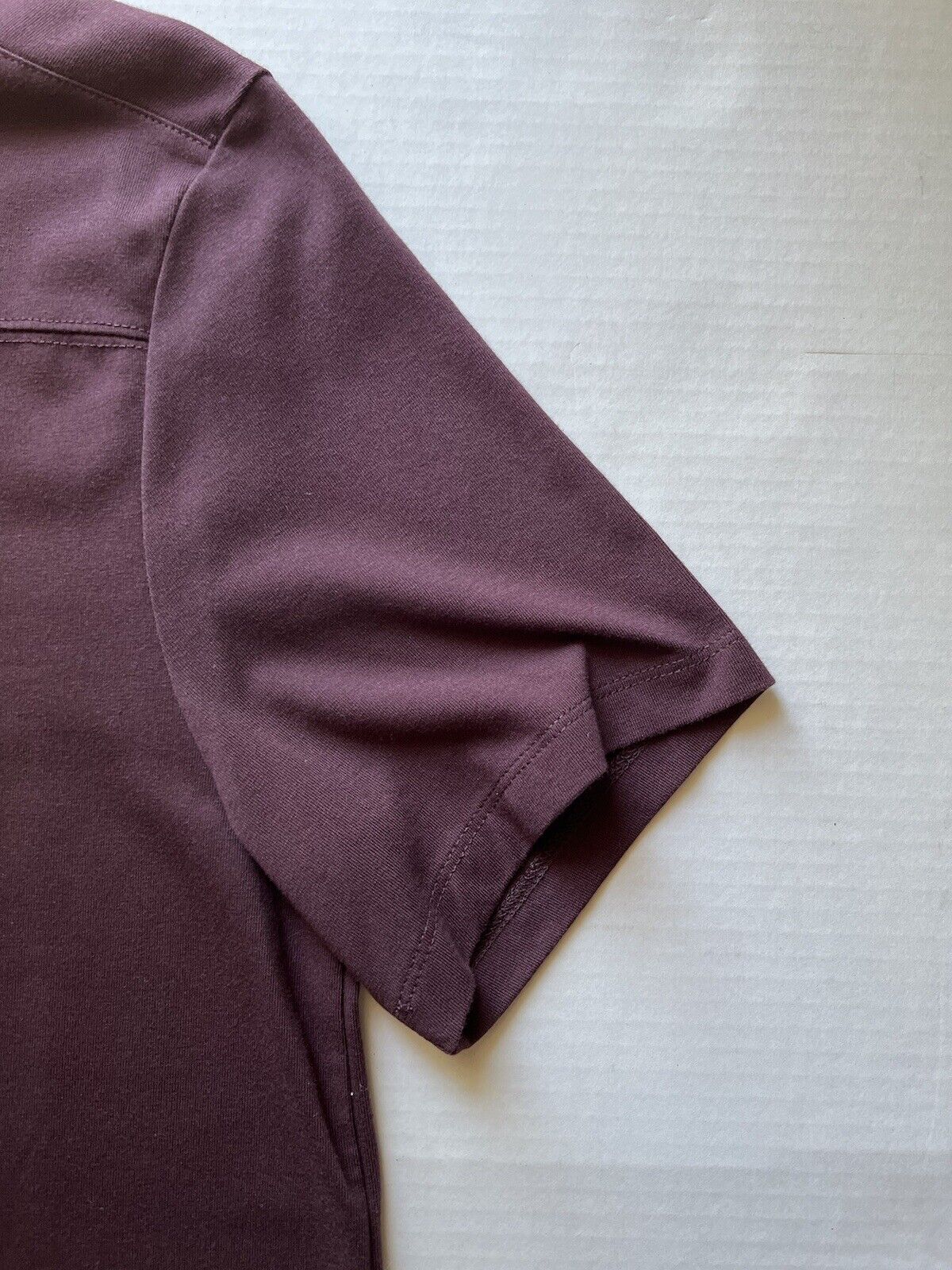 Perry Ellis Mens Hidden Buttons Burgundy Maroon Pima Cotton Polo Shirt Medium - thriftgoblin
