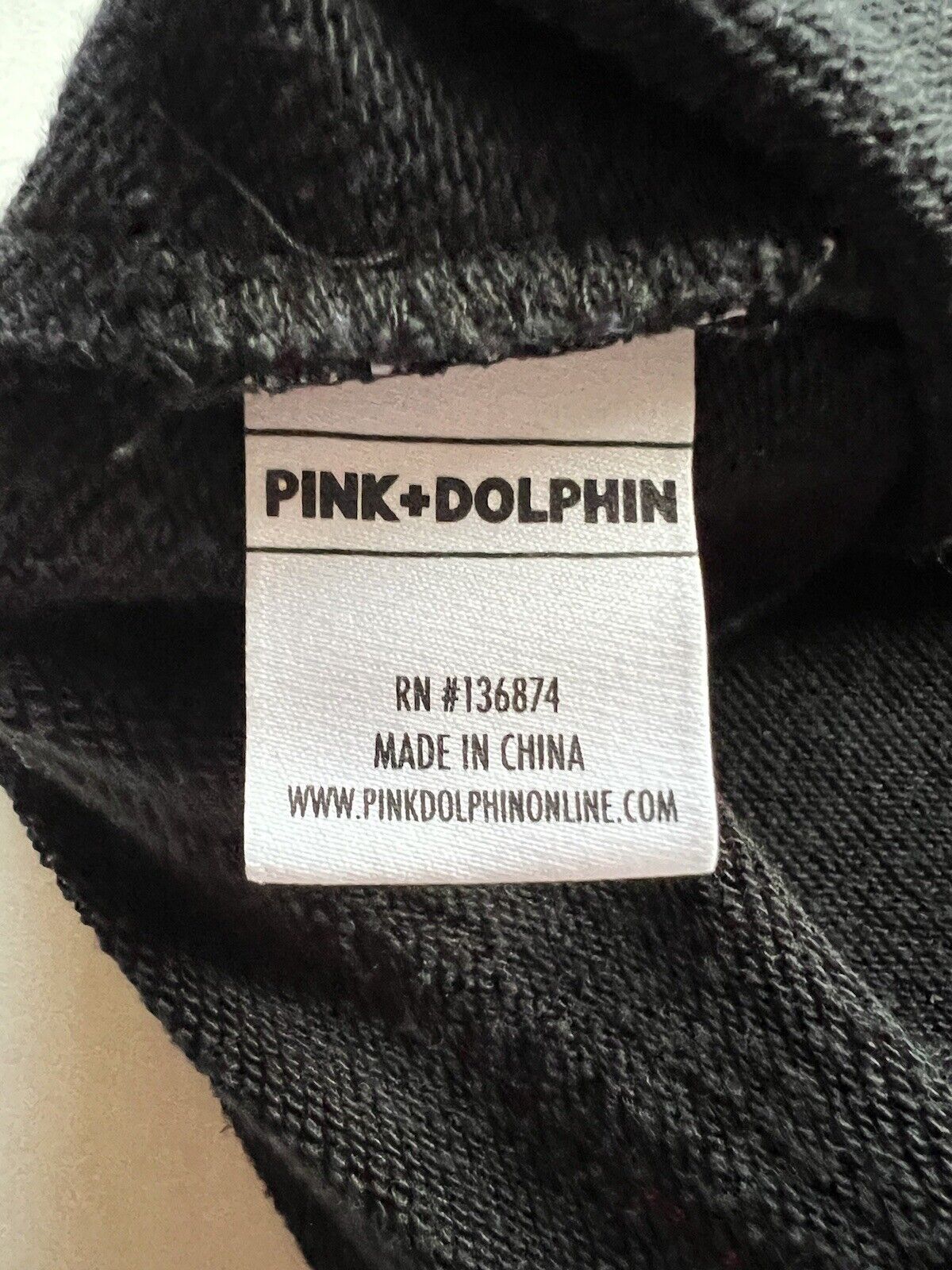Pink + Dolphin RARE! Shirt Black Ghost Bay Area Streetwear Tee Raw Hem Long - thriftgoblin