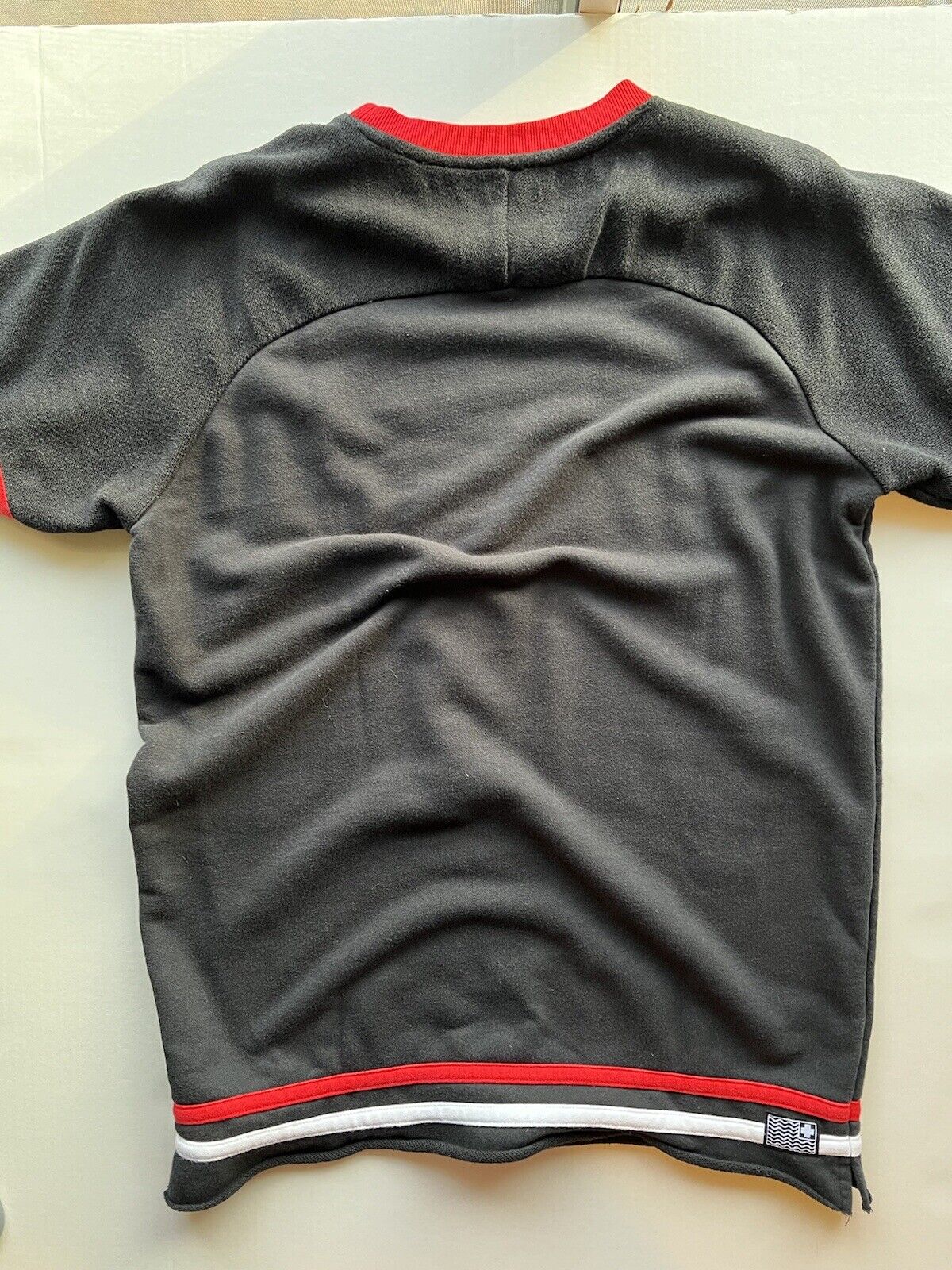 Pink + Dolphin RARE! Shirt Black Ghost Bay Area Streetwear Tee Raw Hem Long - thriftgoblin