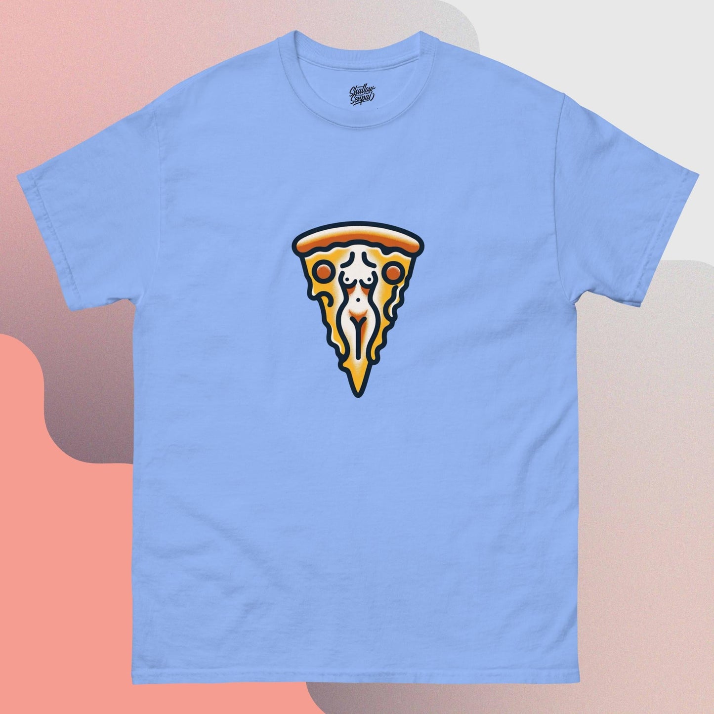 Pizza My Body Pin - Up Crewneck T-Shirt - thriftgoblin