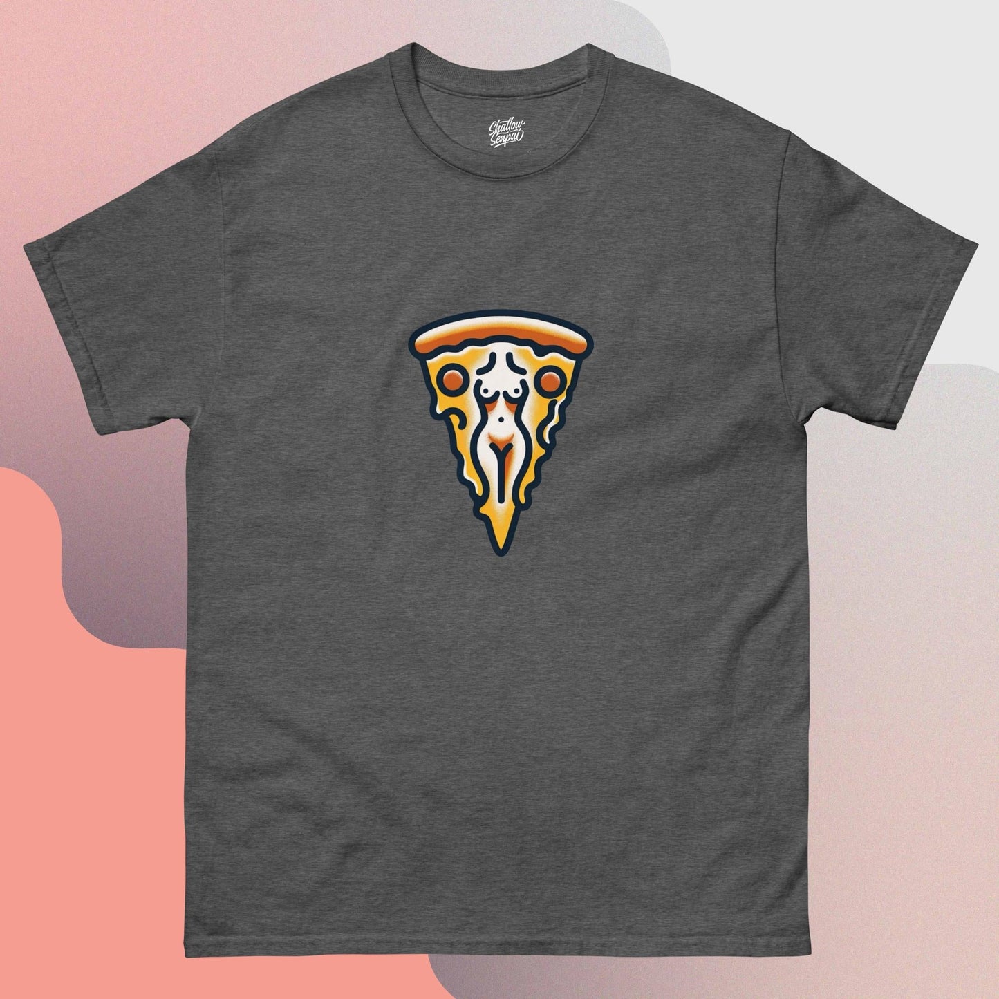 Pizza My Body Pin - Up Crewneck T-Shirt - thriftgoblin