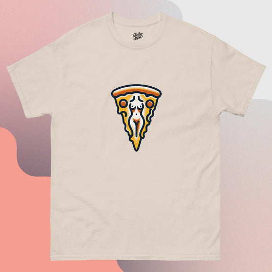 Pizza My Body Pin - Up Crewneck T-Shirt - thriftgoblin