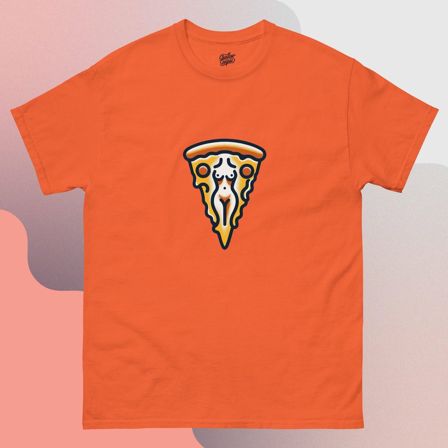 Pizza My Body Pin - Up Crewneck T-Shirt - thriftgoblin