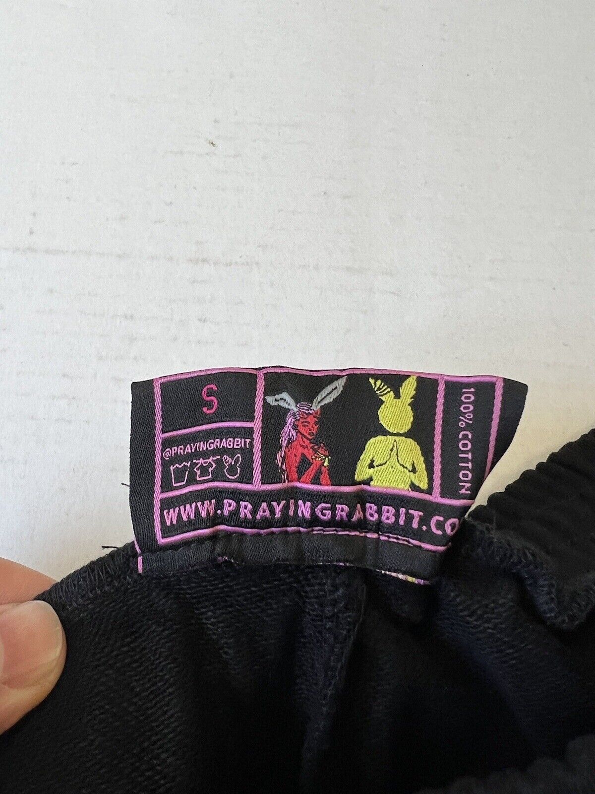 Praying Rabbit Hype Prayboy Bunny Waifu Sweat Shorts In Gentlemens Size S Black - thriftgoblin