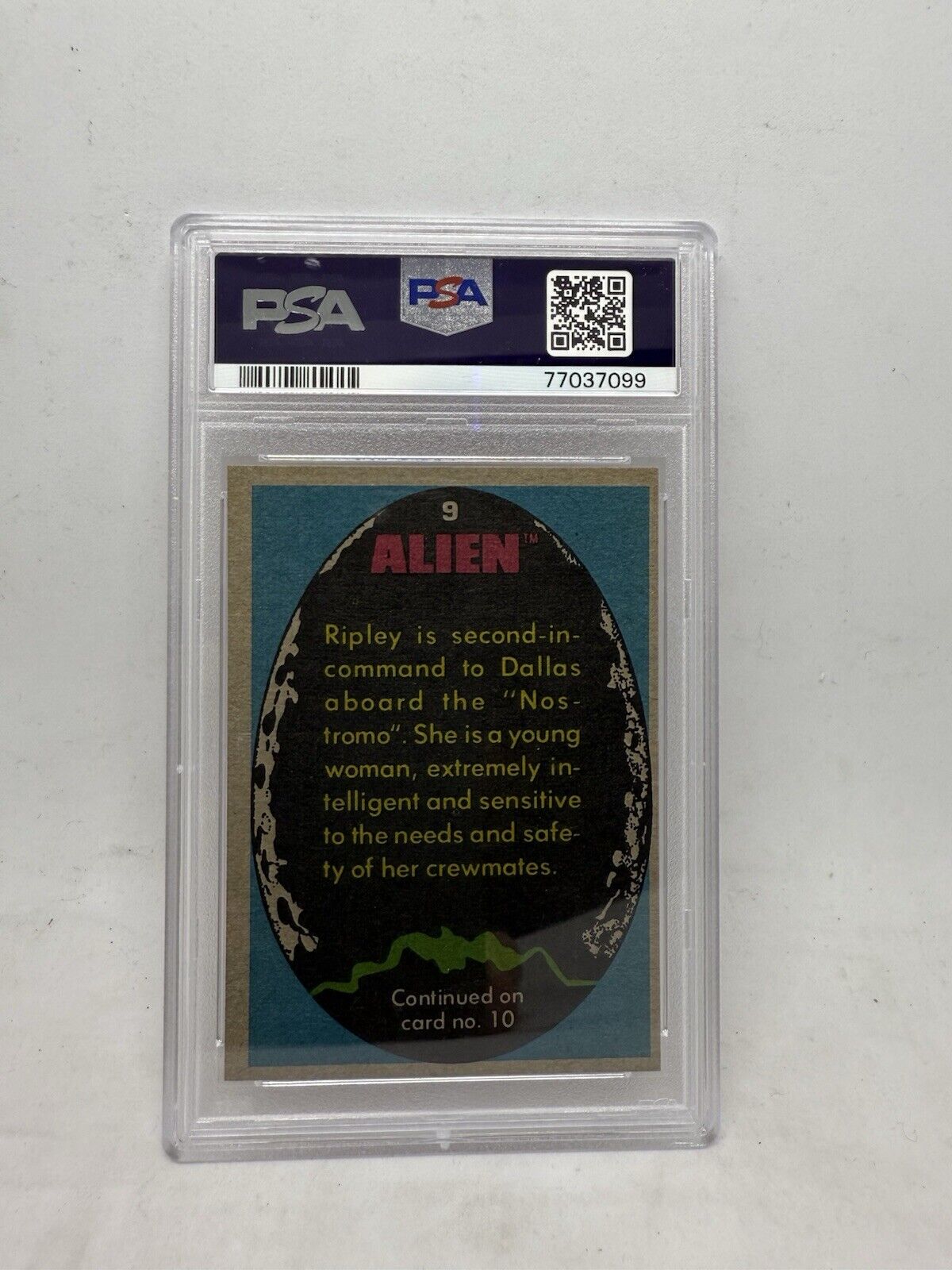PSA 6 1979 Topps Alien Warrant Officer Ripley Card 9 Sigourney Weaver RC Rookie - thriftgoblin