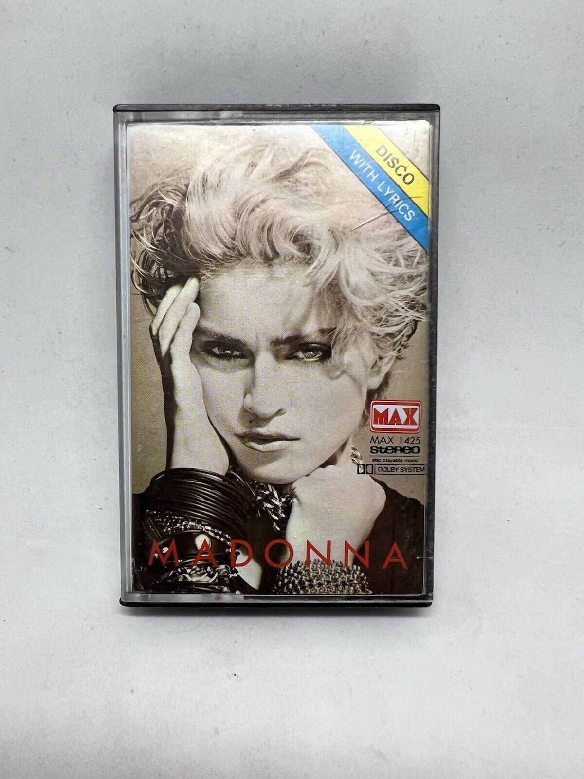 RARE Madonna Self Titled Disco Lyrics MAX Cassette Tape 1983 Max 1425 - thriftgoblin
