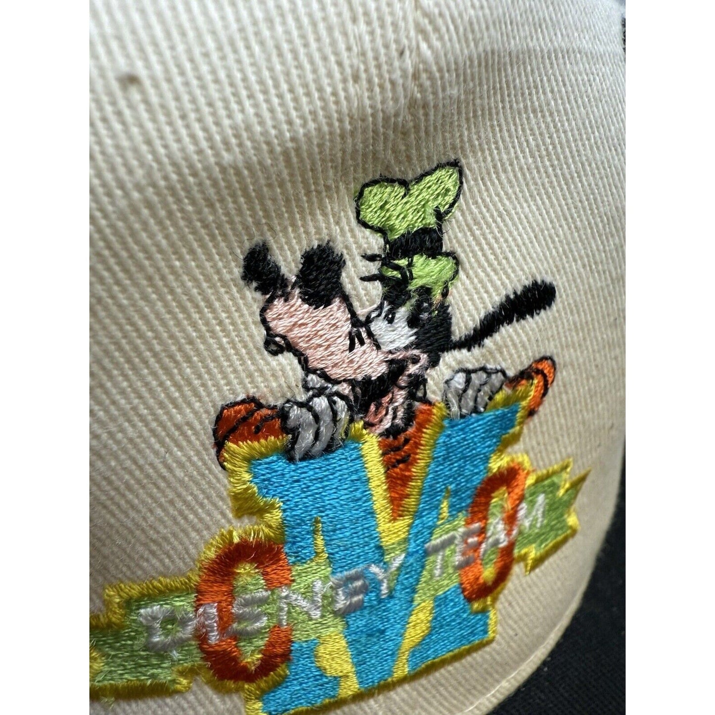 RARE Mickey Mouse CMO Authentic World Wide Disney Team Denim Cap Hat Cast Member - thriftgoblin
