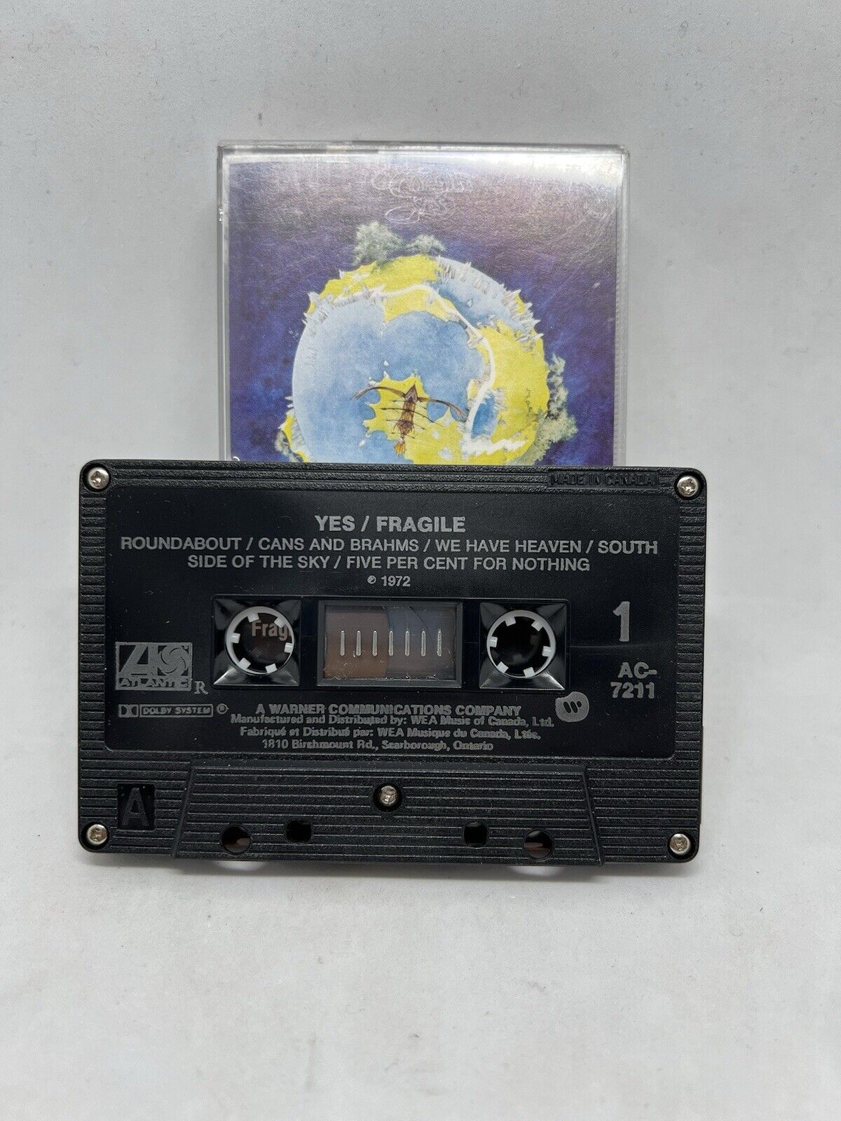 RARE Yes Fragile 1972 Atlantic AC - 7211 Made In USA Cassette Tape Rock Music - thriftgoblin