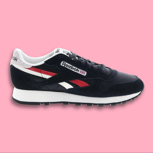 Reebok Classic Leather M 5.5/W Black Suede Lace Up Lifestyle Sneakers Shoes - thriftgoblin