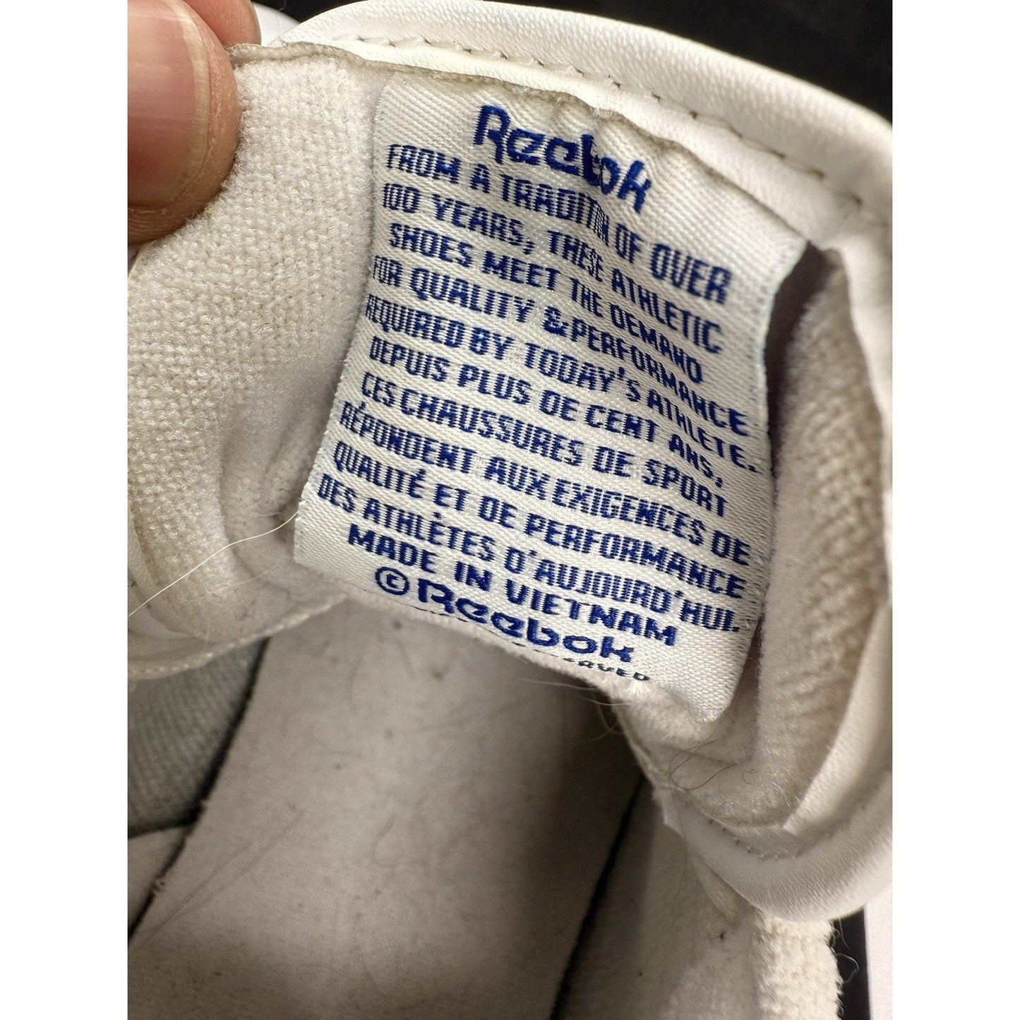 Reebok Ex‑o‑fit White Leather Sneakers Men’s 11.5 Retro Low‑Top Casual Shoes - thriftgoblin