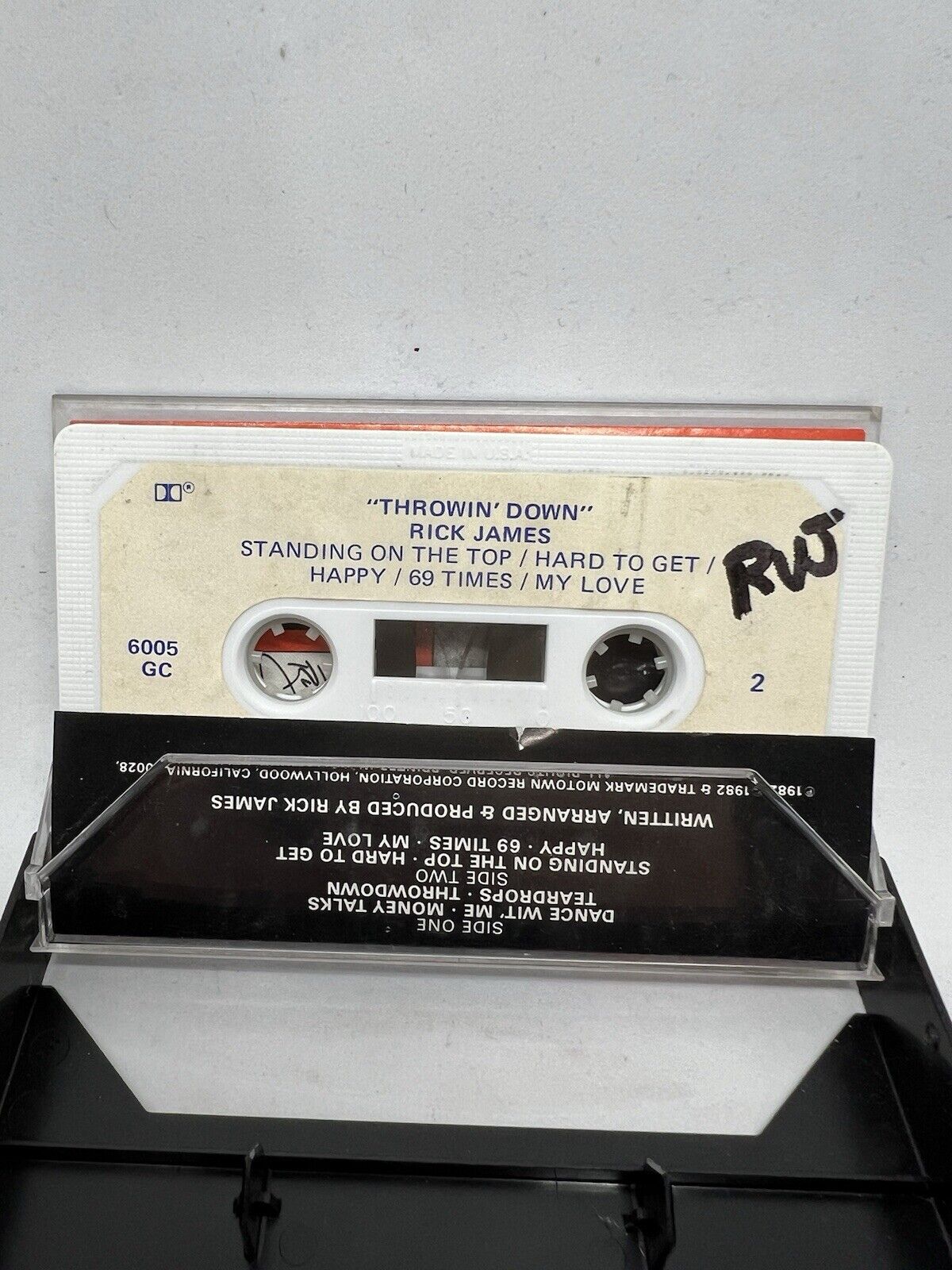 Rick James – Throwin' Down Cassette Tape, 1982 - Gordy 6005GC - thriftgoblin