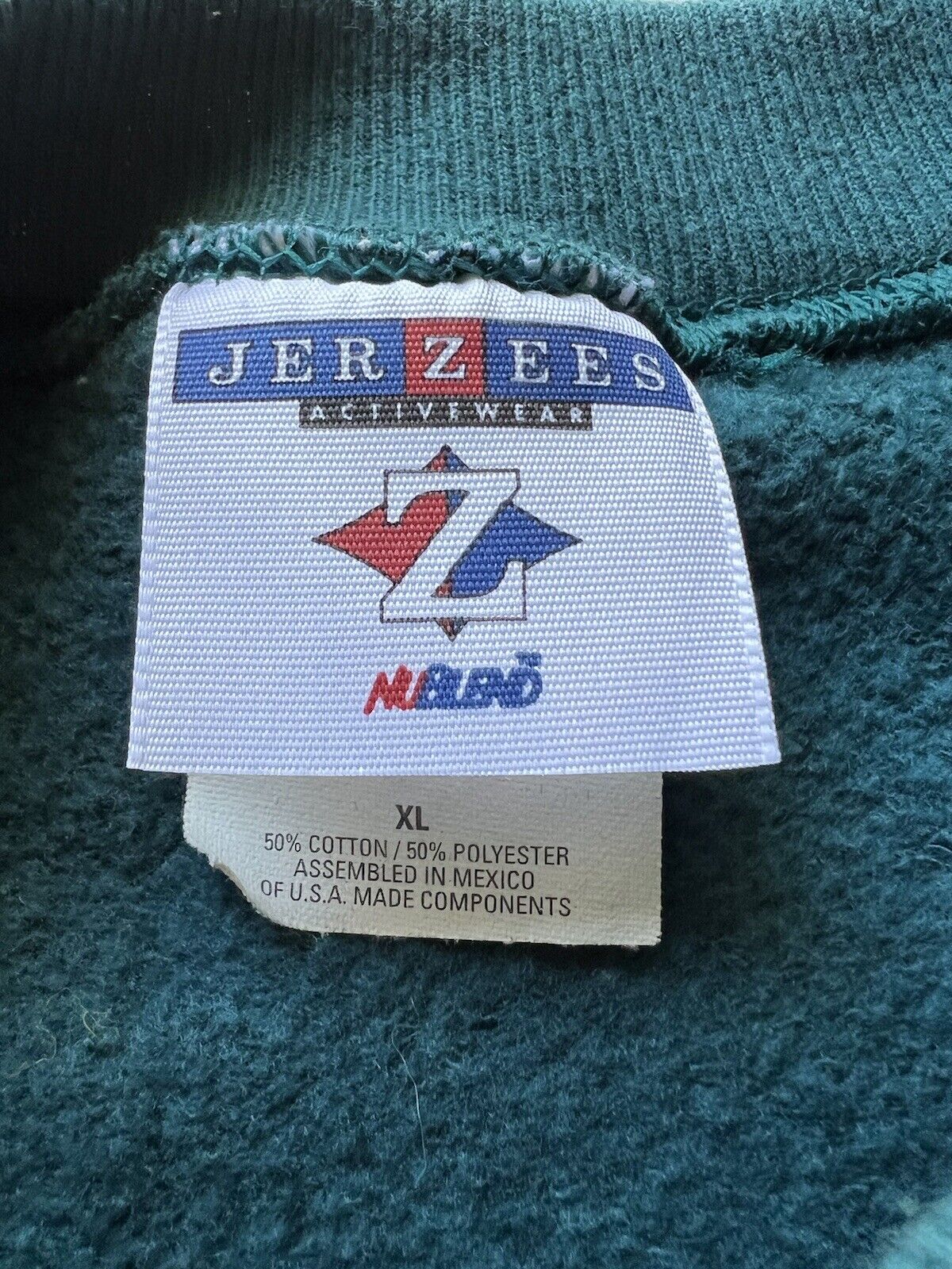 Ricoh Japan Camera Pullover Crewneck Sweater Mens Extra Large Green Jerzees - thriftgoblin