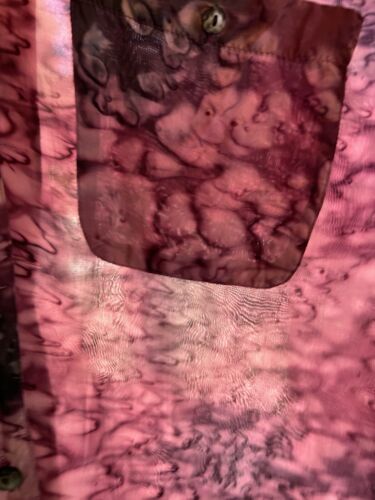 Robert Stock THIN 100% Silk Water RAIN sheer Short Sleeve Button Up Shirt M - thriftgoblin
