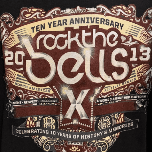 Rock The Bells X 2013 Rap Hip - Hop Festival Lineup Shirt Black Crewneck T-Shirt - thriftgoblin