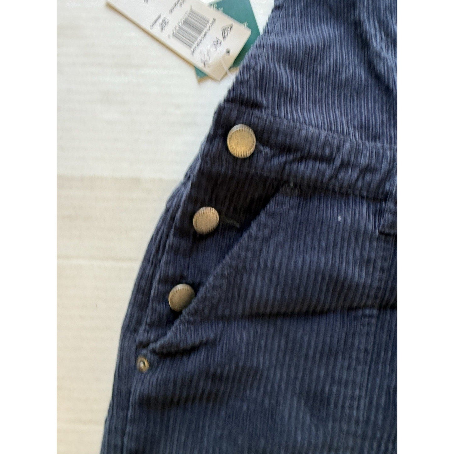 Roxy Backyard Escape Corduroy Overalls Navy Blue XS NWT Adjustable Straps Ladies - thriftgoblin