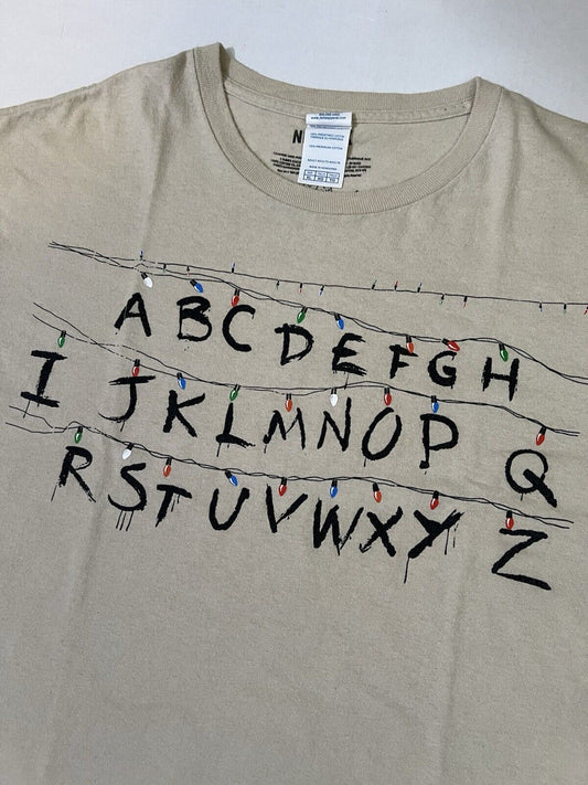 Rubies Stranger Things Netflix Alphabet Wall T Shirt Mens XL Horror Christmas - thriftgoblin