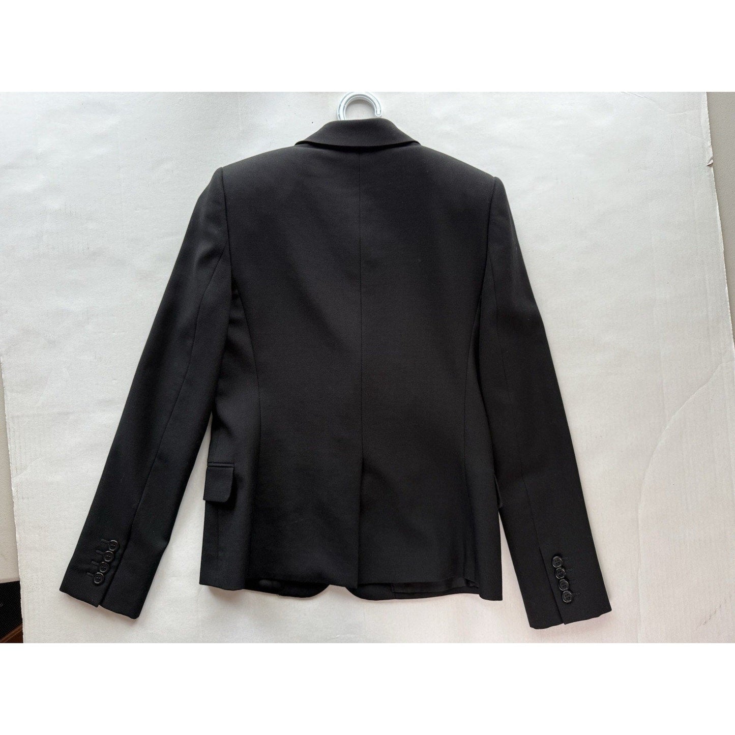 Saint Laurent Paris Black Virgin Wool Blazer Jacket 536029 Italy Women F34 US2 - thriftgoblin