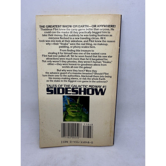 Sideshow Mike Resnick 1982 Sci Fi Book Tales of Galactic Midway 1 Book SciFi - thriftgoblin