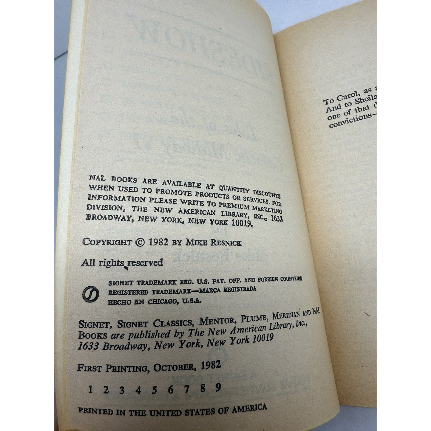 Sideshow Mike Resnick 1982 Sci Fi Book Tales of Galactic Midway 1 Book SciFi - thriftgoblin