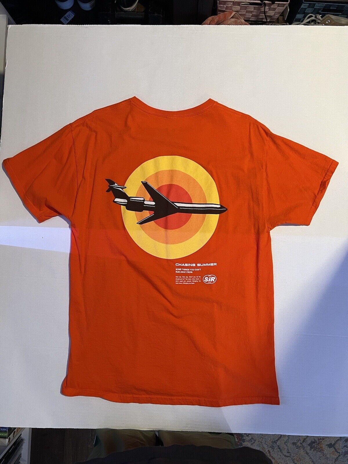 SIR TDE Shirt Mens Orange Short Sleeve Chasing Summer SZA Hip Hop RnB Kdot RARE - thriftgoblin